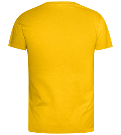 Dino Biker Design - Basic men's t-shirt_YELLOW_back