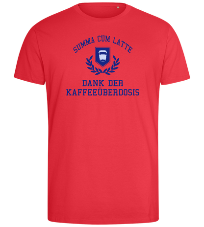 Kaffeeüberdosis Design - Comfort men's fitted t-shirt_BRIGHT RED_front