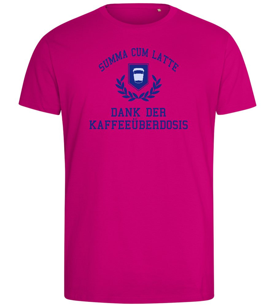 Kaffeeüberdosis Design - Comfort men's fitted t-shirt_FUCHSIA_front