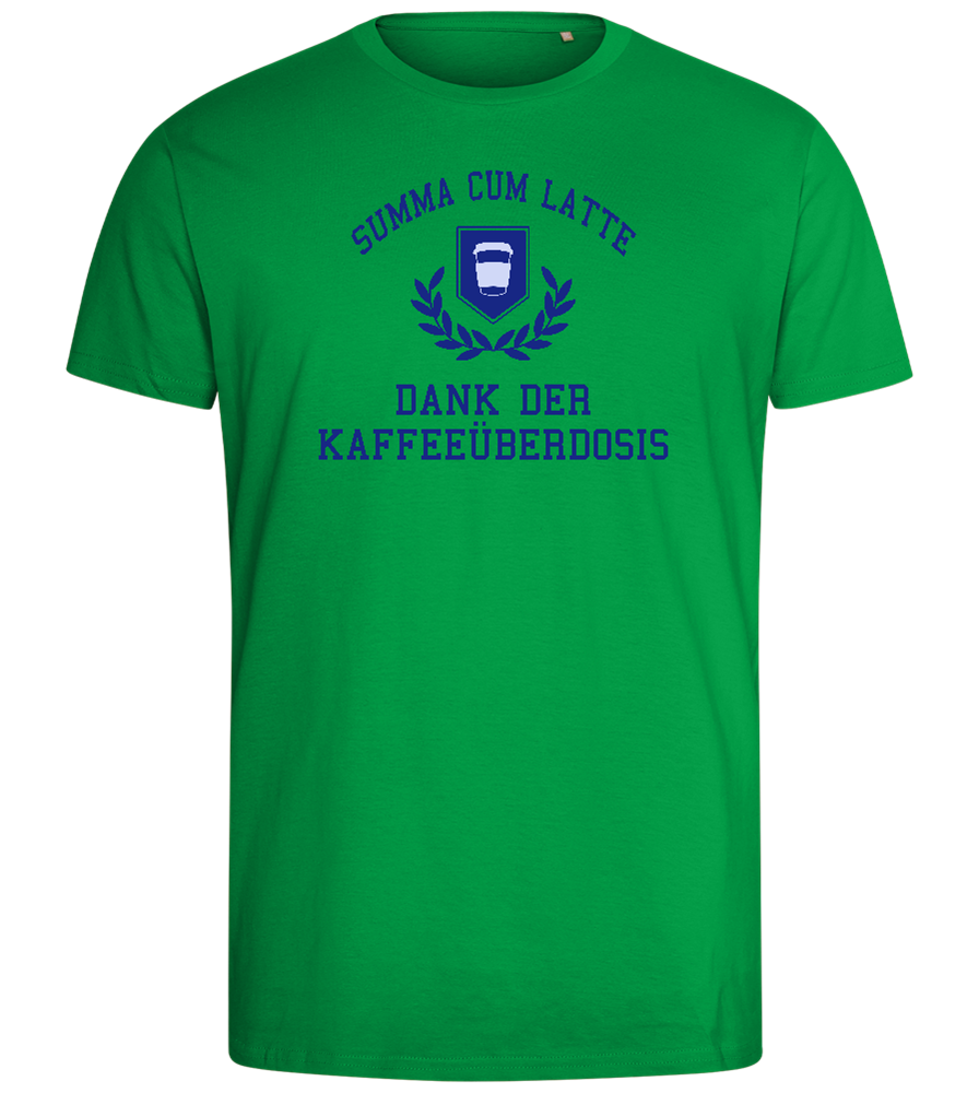 Kaffeeüberdosis Design - Comfort men's fitted t-shirt_MEADOW GREEN_front