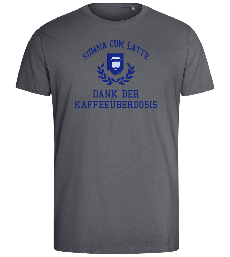 Kaffeeüberdosis Design - Comfort men's fitted t-shirt_MOUSE GREY_front