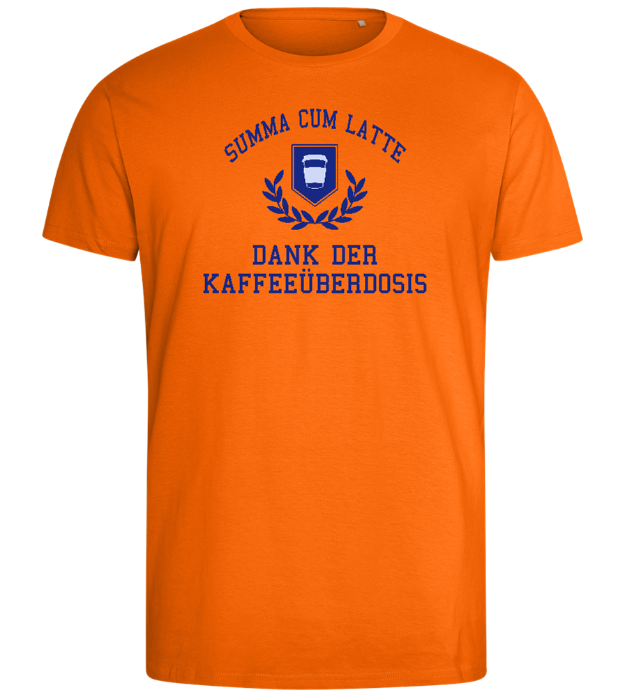 Kaffeeüberdosis Design - Comfort men's fitted t-shirt_ORANGE_front