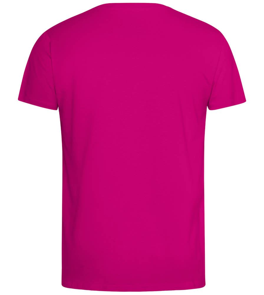 Kaffeeüberdosis Design - Comfort men's fitted t-shirt_FUCHSIA_back