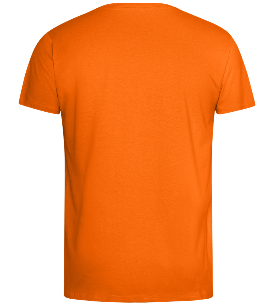 Kaffeeüberdosis Design - Comfort men's fitted t-shirt_ORANGE_back