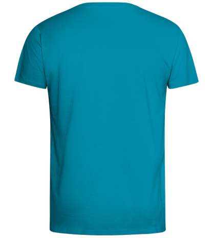 Kaffeeüberdosis Design - Comfort men's fitted t-shirt_TURQUOISE_back