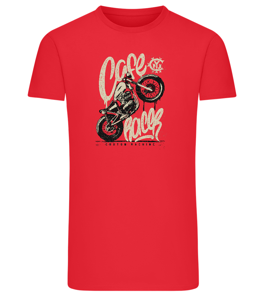 Cafe Racer Custom Design - Comfort men's fitted t-shirt_BRIGHT RED_front