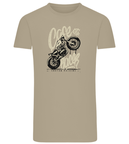Cafe Racer Custom Design - Comfort men's fitted t-shirt_KHAKI_front