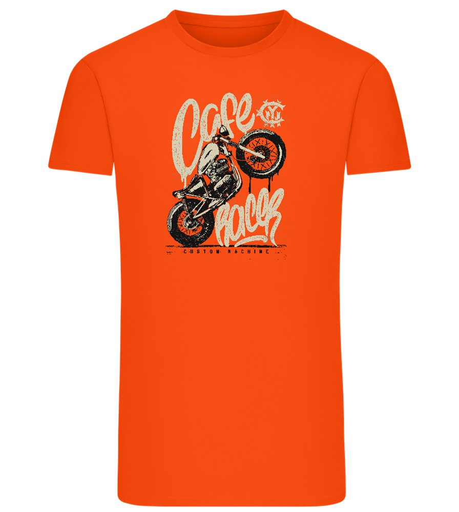 Cafe Racer Custom Design - Comfort men's fitted t-shirt_ORANGE_front