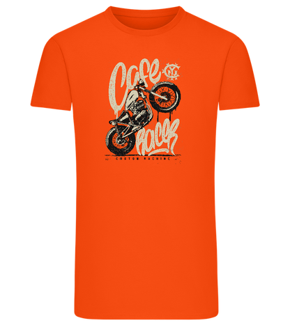 Cafe Racer Custom Design - Comfort men's fitted t-shirt_ORANGE_front