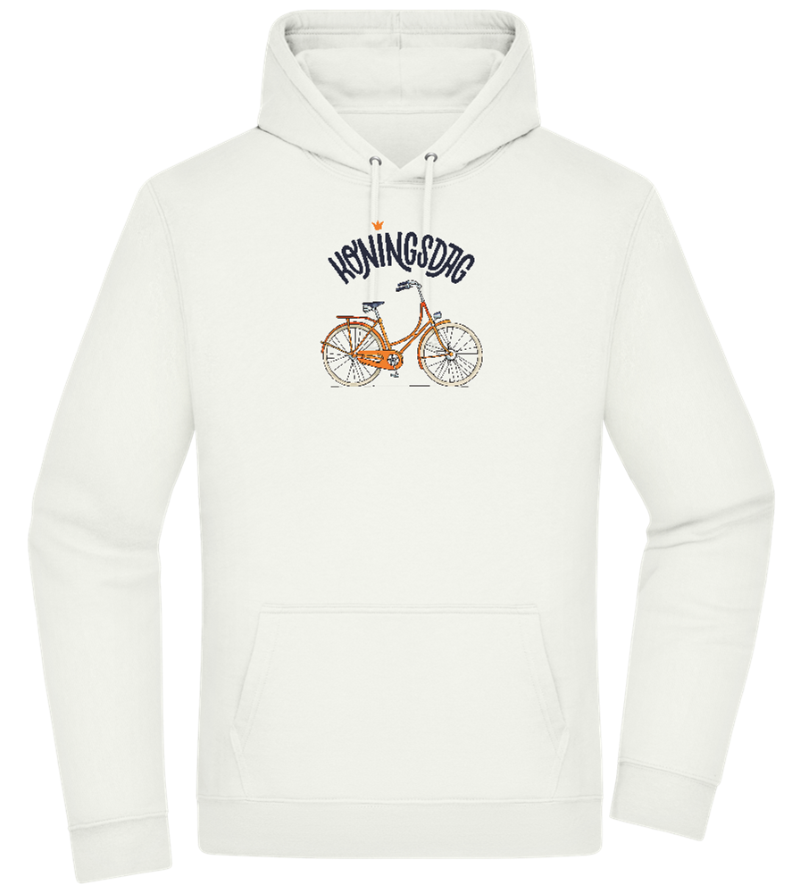 Koningsdag Oranje Fiets Design - Premium Essential Unisex Hoodie_CREAMY GREEN_front