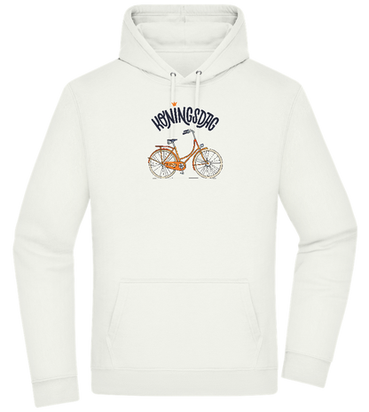 Koningsdag Oranje Fiets Design - Premium Essential Unisex Hoodie_CREAMY GREEN_front