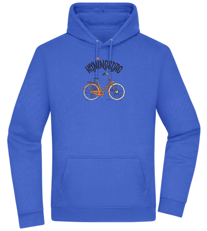 Koningsdag Oranje Fiets Design - Premium Essential Unisex Hoodie_ROYAL_front