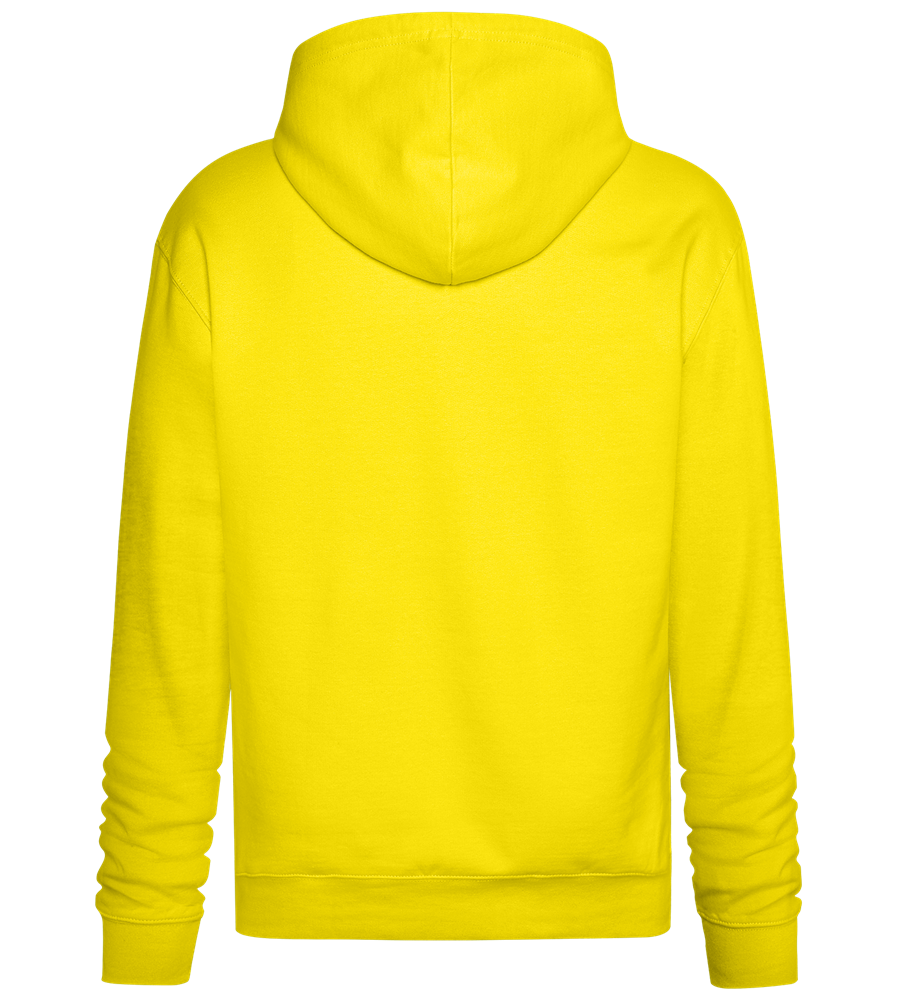 Koningsdag Oranje Fiets Design - Premium Essential Unisex Hoodie_YELLOW_back