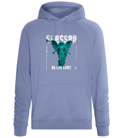 Blessed Angel Statue Design - Comfort unisex hoodie_BLUE_front