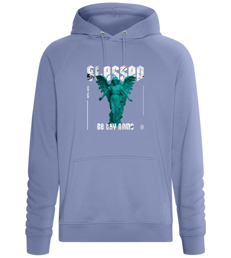 Blessed Angel Statue Design - Comfort unisex hoodie_BLUE_front