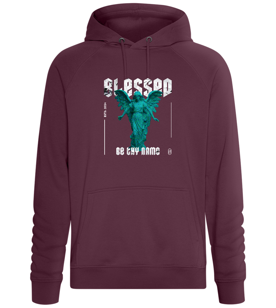 Blessed Angel Statue Design - Comfort unisex hoodie_BORDEAUX_front