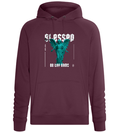 Blessed Angel Statue Design - Comfort unisex hoodie_BORDEAUX_front