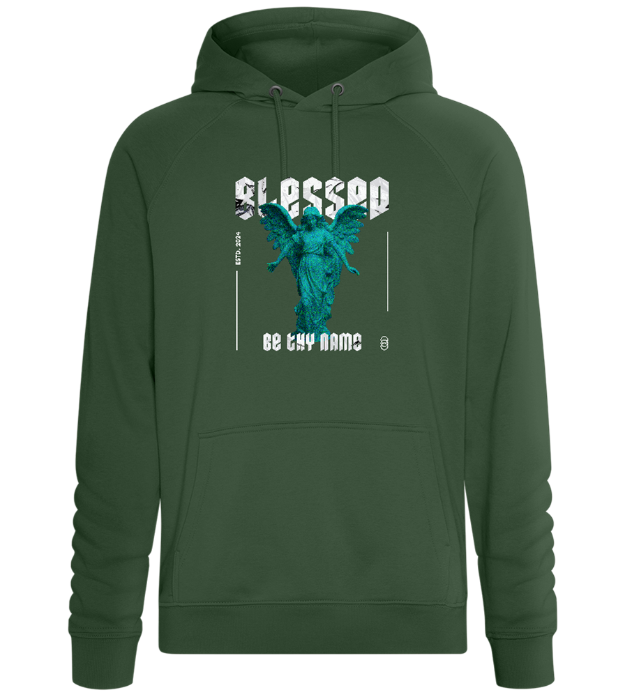 Blessed Angel Statue Design - Comfort unisex hoodie_GREEN BOTTLE_front