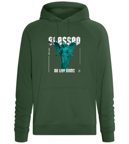 Blessed Angel Statue Design - Comfort unisex hoodie_GREEN BOTTLE_front