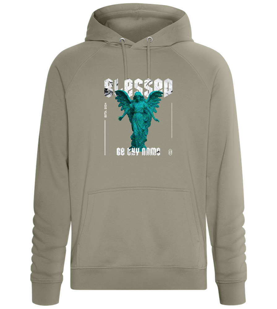 Blessed Angel Statue Design - Comfort unisex hoodie_KHAKI_front