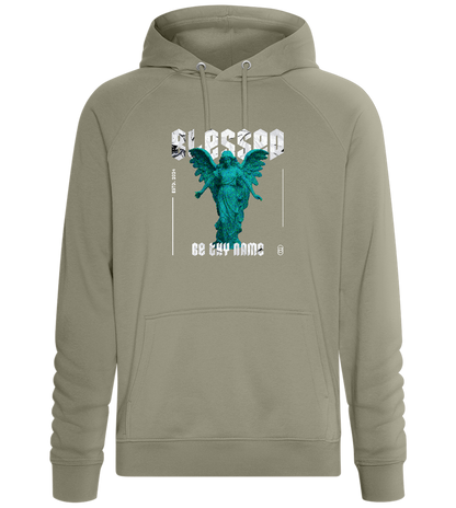 Blessed Angel Statue Design - Comfort unisex hoodie_KHAKI_front