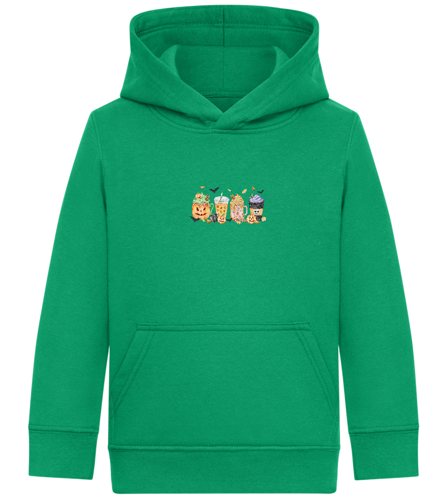 Halloween Drinks Design - Comfort Kids Hoodie_MEADOW GREEN_front