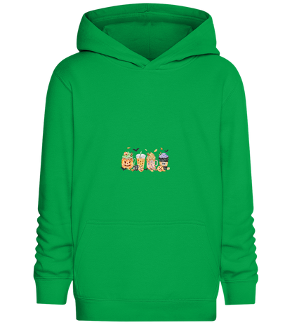 Halloween Drinks Design - Comfort Kids Hoodie_MEADOW GREEN_front