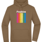 Think Positive Rainbow Design - Premium Essential Unisex Hoodie_ARMY_front