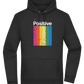 Think Positive Rainbow Design - Premium Essential Unisex Hoodie_BLACK_front