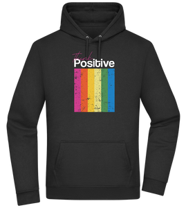 Think Positive Rainbow Design - Premium Essential Unisex Hoodie