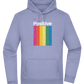 Think Positive Rainbow Design - Premium Essential Unisex Hoodie_BLUE_front