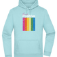 Think Positive Rainbow Design - Premium Essential Unisex Hoodie_POOL BLUE_front