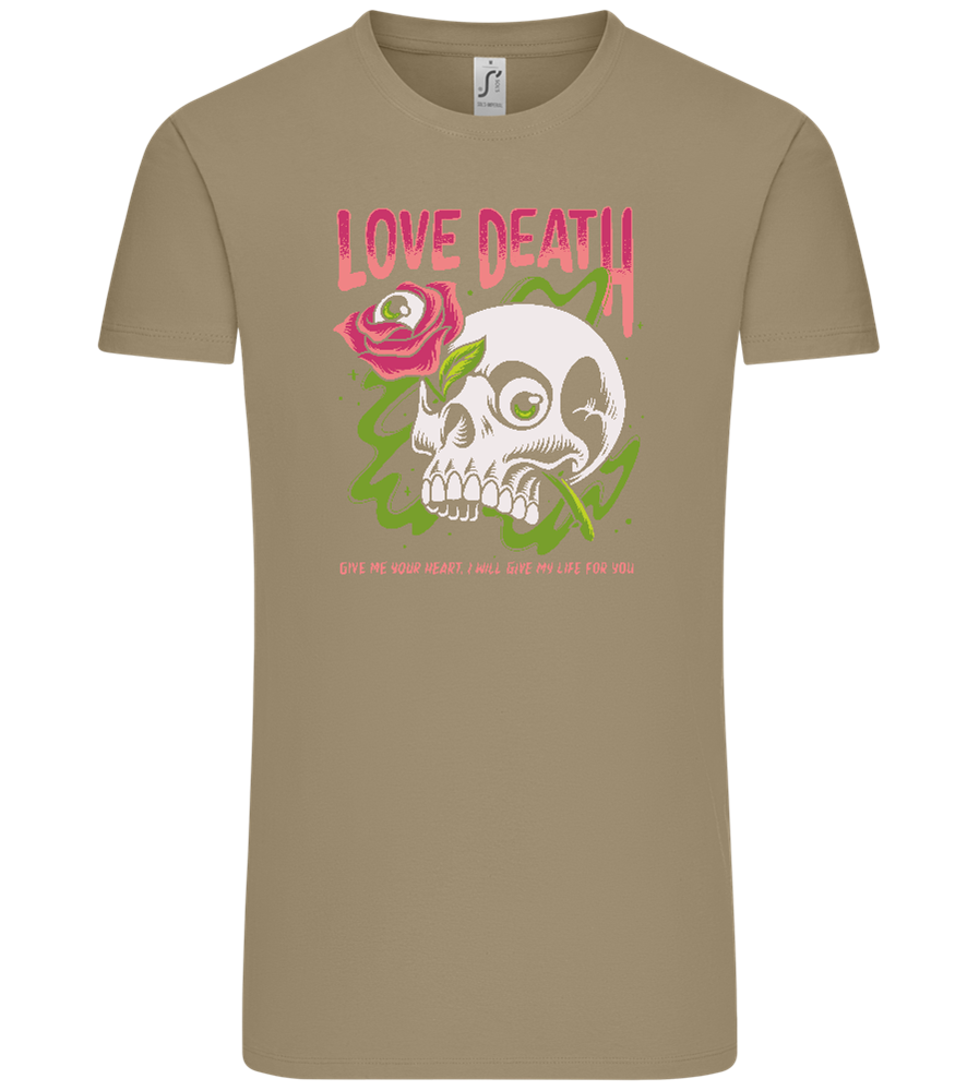 Skull Love Death Design - Comfort Unisex T-Shirt_KHAKI_front