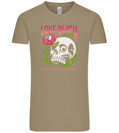 Skull Love Death Design - Comfort Unisex T-Shirt_KHAKI_front