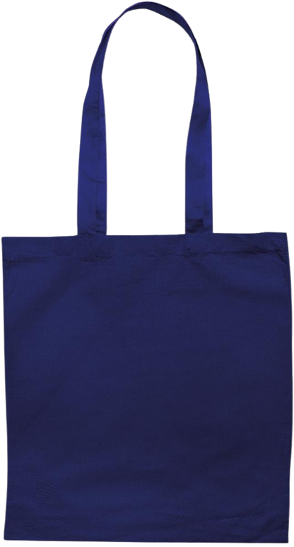 Zodiac Taurus Design - Premium colored cotton tote bag_BLUE_back