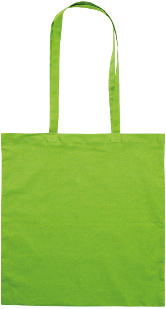 Zodiac Taurus Design - Premium colored cotton tote bag_LIME_back