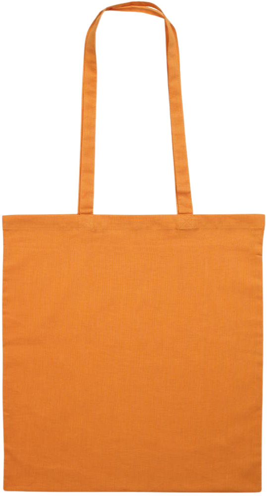 Zodiac Taurus Design - Premium colored cotton tote bag_ORANGE_back