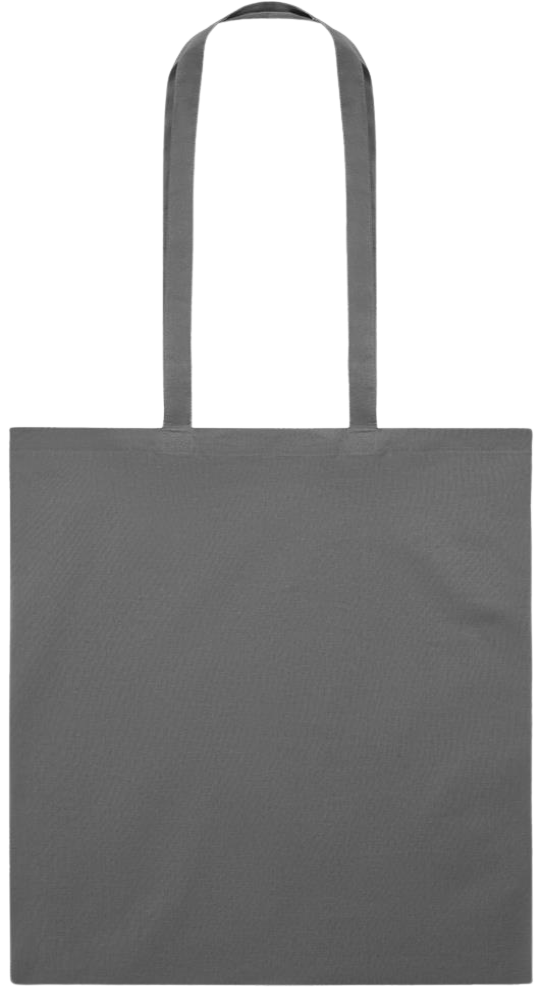 Zodiac Taurus Design - Premium colored cotton tote bag_STONE GREY_back