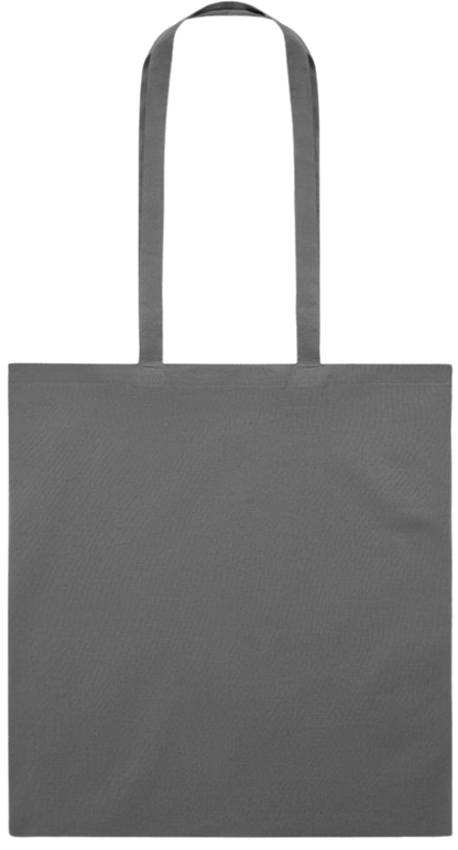 Zodiac Taurus Design - Premium colored cotton tote bag_STONE GREY_back