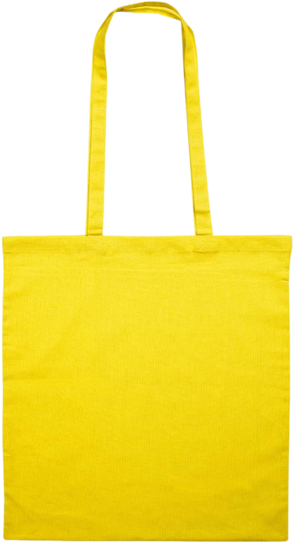 Zodiac Taurus Design - Premium colored cotton tote bag_YELLOW_back