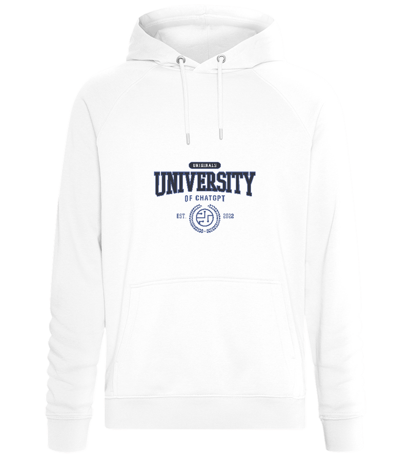 University Logo Design - Comfort unisex hoodie_WHITE_front