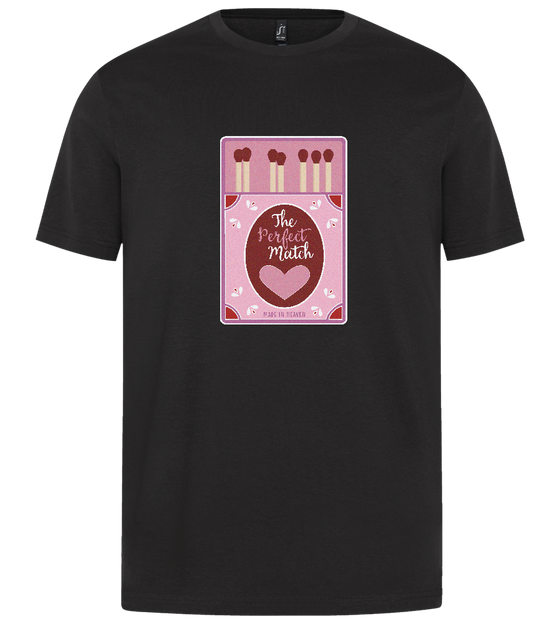 The Perfect Match Design - Premium unisex regular fit t-shirt_DEEP BLACK_front