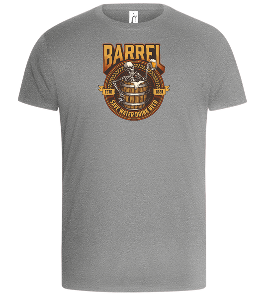 Save Water Drink Beer Barrel Design - Basic Unisex T-Shirt_ORION GREY_front