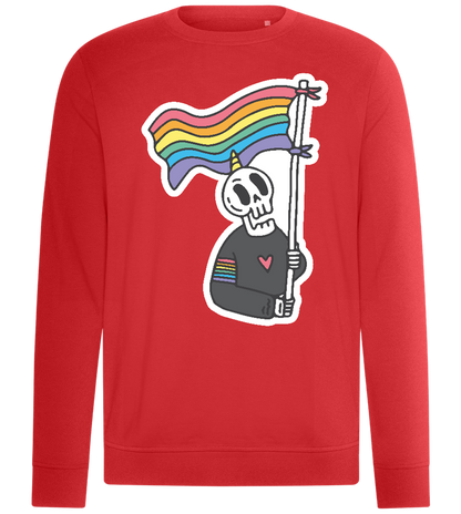 Rainbow Flag Skull Design - Comfort unisex sweater_RED_front