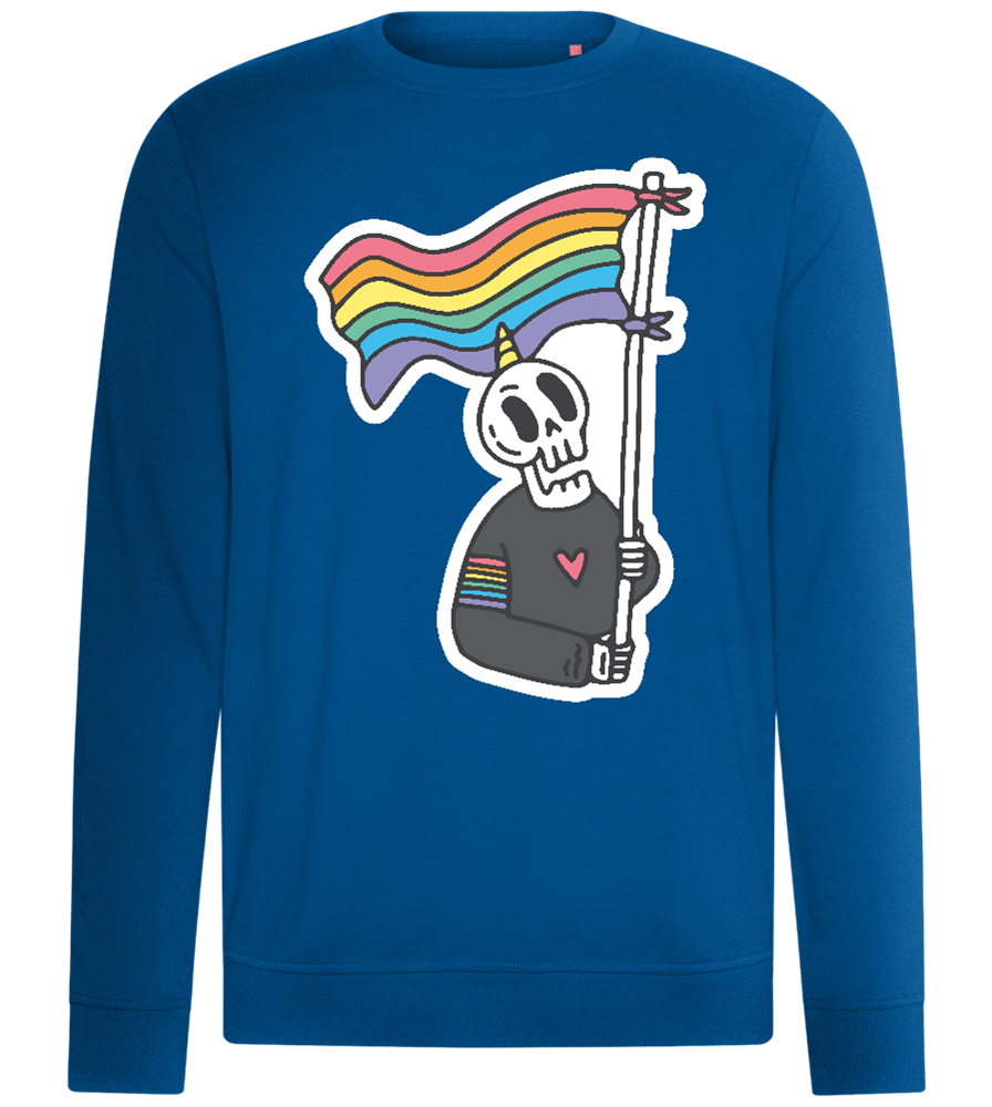 Rainbow Flag Skull Design - Comfort unisex sweater_ROYAL_front