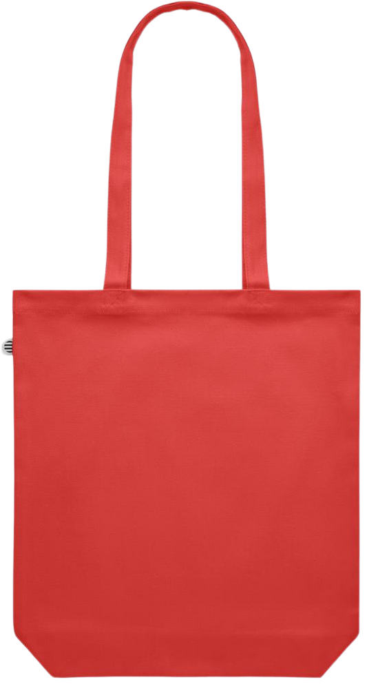 Teach Love Inspire Design - Premium colored organic canvas shopping bag_RED_back