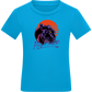 Retro Panther Design - Comfort kids fitted t-shirt_TURQUOISE_front