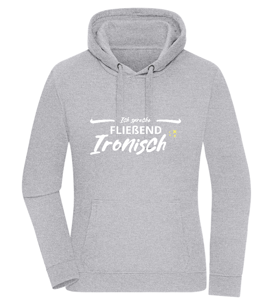 Fluently Ironic Design - Premium women's hoodie_ORION GREY II_front