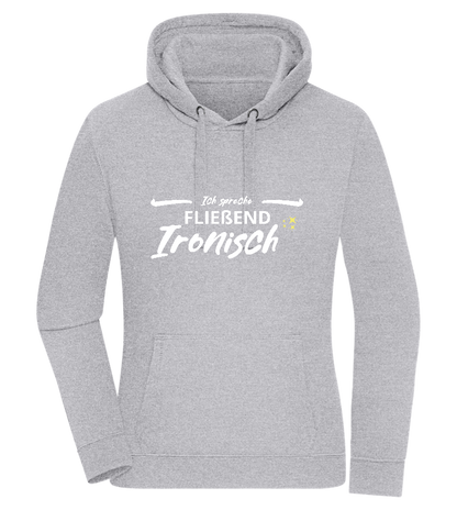 Fluently Ironic Design - Premium women's hoodie_ORION GREY II_front