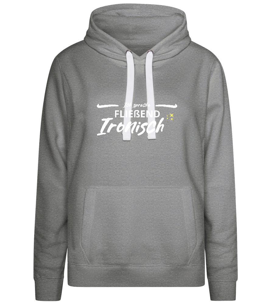 Fluently Ironic Design - Premium women's hoodie_ORION GREY II_front